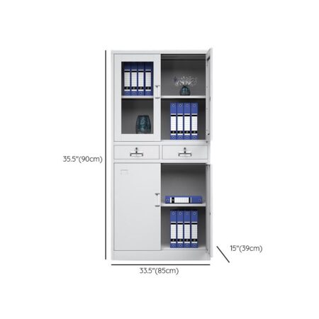 Half glass cabinets with drawers-1-11