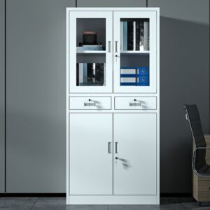 Half glass cabinets with drawers-1-11
